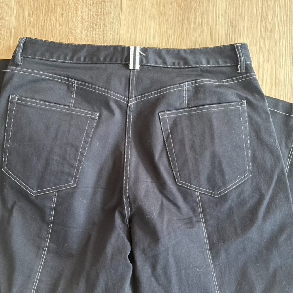 La Ligne Caro Pant Black wide leg cotton Size 10 - Picture 9 of 9
